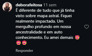 Print do depoimento de Débora sobre a consulta